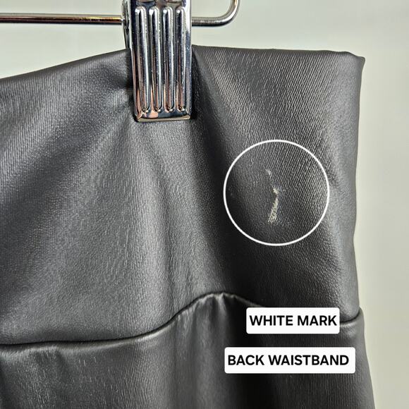 Skims Faux Leather Skirt Swim Cover-Up Long Black | Women's XL | MINOR FLAWS - Picture 8 of 16